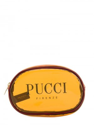 Косметичка с принтом логотипа Emilio Pucci. Цвет: оранжевый