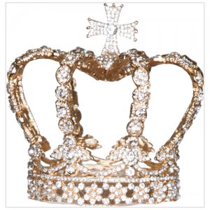 Корона королевы, диадема для невесты свадебная Театр Иперских Зрелищ. Цвет: белый/золотистый