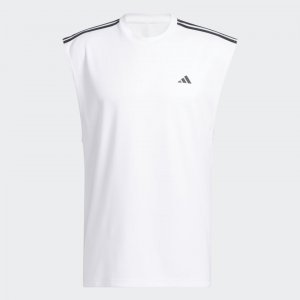 Футболка adidas All-World Sleeveless Tank, белый/черный