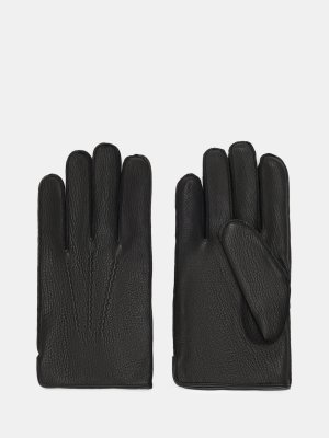Кожаные перчатки Alessandro Manzoni Yachting. Цвет: черный