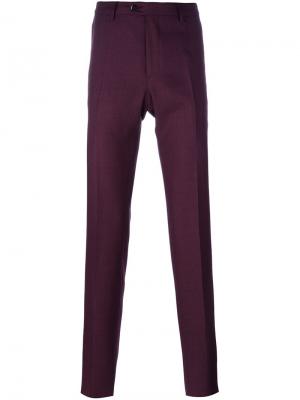 Классические брюки Etro. Цвет: розовый и фиолетовый