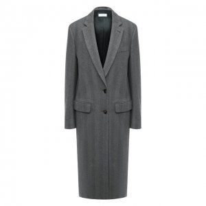 Шерстяное пальто Dries Van Noten. Цвет: серый