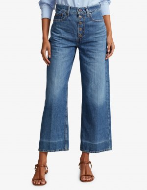 Прямые джинсы с высокой посадкой Ralph Lauren, синий Polo Lauren