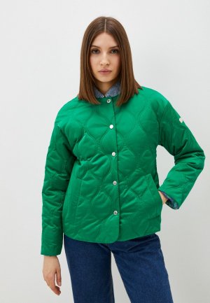 Куртка утепленная Madzerini. Цвет: зеленый