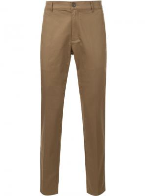 Классические брюки Zanerobe. Цвет: коричневый
