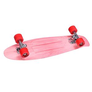 Скейт мини круизер Plast Board Smoke Red 27 (68.6 см) Union. Цвет: розовый