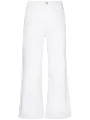 Укороченные широкие джинсы Aimee 3x1. Цвет: белый