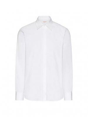 Рубашка из плотного хлопкового поплина с длинными рукавами , белый Valentino Garavani