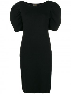 Вязаное платье с короткими рукавами Fendi Pre-Owned. Цвет: черный
