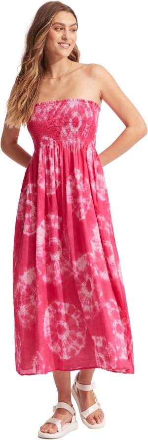 Пляжное платье с юбкой в ​​стиле тай-дай , цвет Rose Pink Seafolly