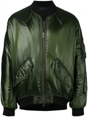 Куртка-бомбер в стиле оверсайз Haider Ackermann. Цвет: зеленый