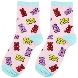 Носки Мишки на розовом, разм.35-39 Kawaii Factory. Цвет: розовый