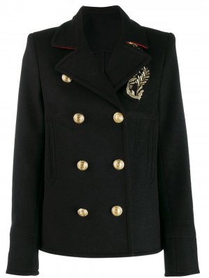 Двубортный пиджак Paco Rabanne. Цвет: черный