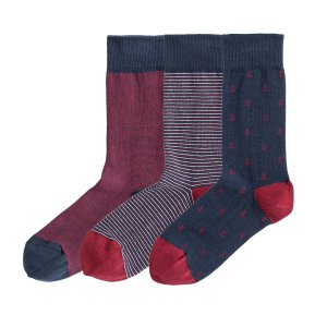 Комплект из 3 пар носков LA REDOUTE COLLECTIONS. Цвет: синий