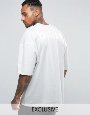 Oversize-футболка с принтом на спине Other UK. Цвет: синий