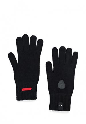 Перчатки PUMA FERRARI LS knitted gloves. Цвет: черный