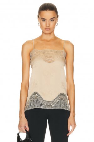 Топ Lace Camisole, цвет Soft Fawn IP Pattern Burberry