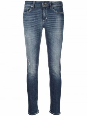 Faded-finish cropped jeans DONDUP. Цвет: синий