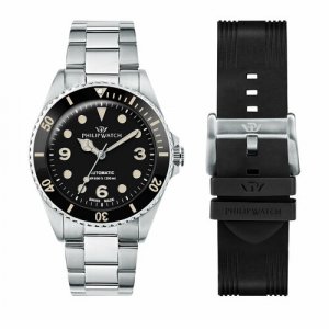 Наручные часы R8223216008, серебряный, черный PHILIP WATCH. Цвет: серебристый/черный/серебряный