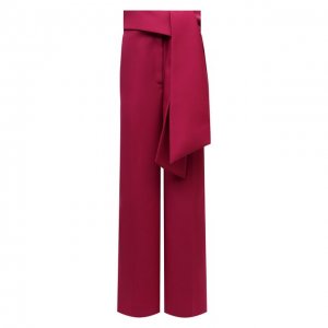 Шерстяные брюки Lanvin. Цвет: розовый