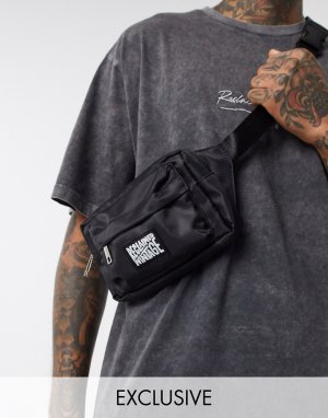 Черная сумка-кошелек на пояс с логотипом -Черный цвет Reclaimed Vintage