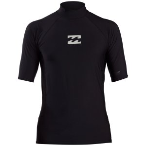 Рубашка для серфинга с коротким рукавом All Day Wave Performance Fit, черный Billabong
