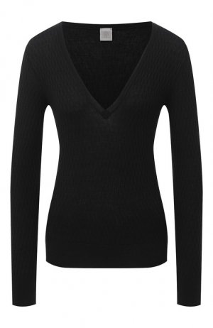 Пуловер из шерсти и шелка Eleventy. Цвет: чёрный
