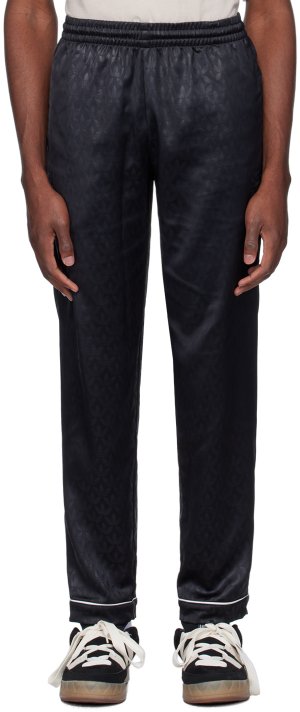 Черные пижамные брюки с монограммой adidas Originals
