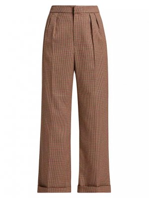 Укороченные широкие брюки Jia , цвет rosewood Paige