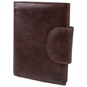 Бумажник , фактура гладкая, коричневый MUMI