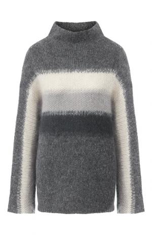 Вязаный пуловер с воротником-стойкой Rag&Bone. Цвет: серый