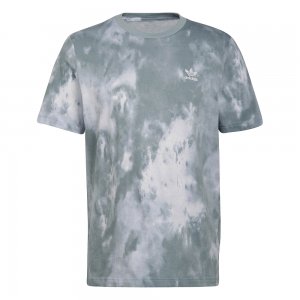 Мужская футболка Adicolor Essentials Trefoil Tie-Dyed Tee adidas. Цвет: серый