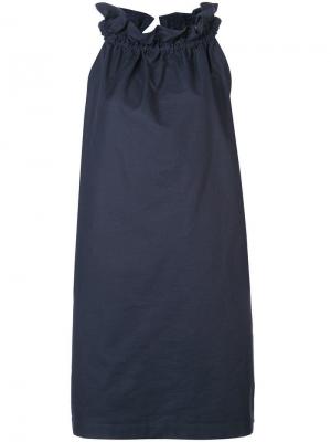Платье мини с вырезом-петлей халтер Atlantique Ascoli. Цвет: синий