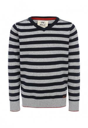 Пуловер Sela SE001EBFSF15. Цвет: серый, синий