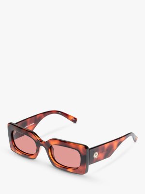 L5000174 Женские солнцезащитные очки Oh Damn прямоугольной формы, черепаховый/розовый Le Specs