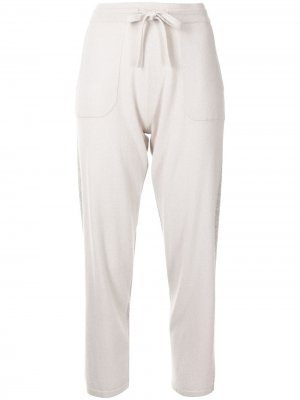 Кашемировые брюки в стиле колор-блок N.Peal. Цвет: серый