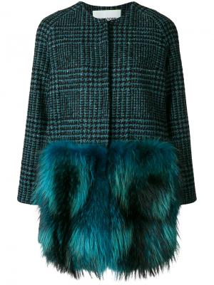 Пальто с панельным дизайном Ava Adore. Цвет: синий