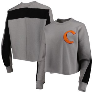 Женский серый пуловер с цветными блоками Gameday Couture Clemson Tigers Back To Reality, толстовка Unbranded