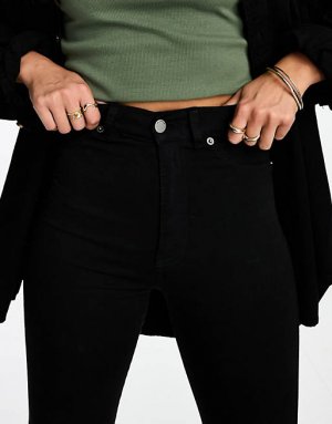 Черные джинсы суперскинни с завышенной талией Solitaire Dr Denim