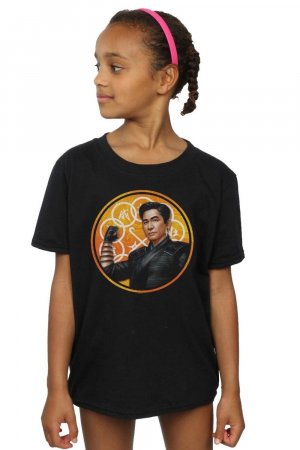Хлопковая футболка «Шанг-Чи и легенда десяти колец» с десятью кольцами в позе , черный Marvel
