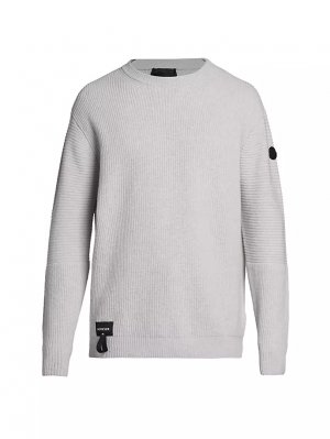 Мужской вязаный свитер с круглым вырезом , цвет cloud Moncler