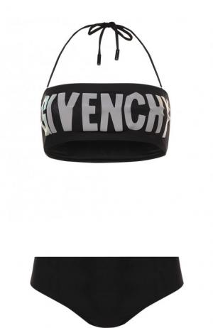 Раздельный купальник с логотипом бренда Givenchy. Цвет: черный