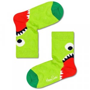 Носки размер 2-3Y, зеленый, желтый Happy Socks. Цвет: мультиколор/микс