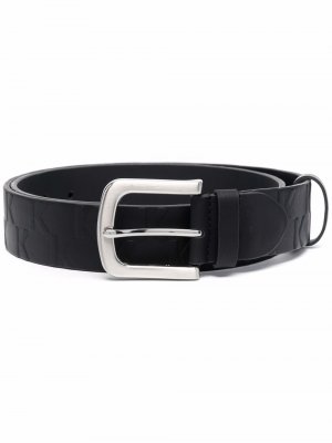Embossed-logo leather belt Karl Lagerfeld. Цвет: черный