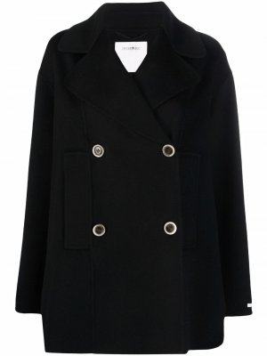 Двубортное кашемировое пальто Sportmax. Цвет: черный