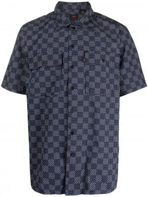 Levis рубашка с графичным принтом и короткими рукавами Levi's. Цвет: синий