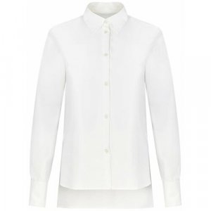 Рубашка , повседневный стиль, свободный силуэт, размер 42, белый Sonia Speciale. Цвет: белый