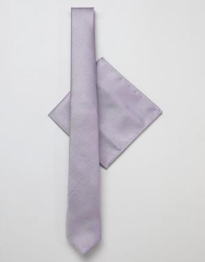 Cиреневый галстук Wedding New Look. Цвет: фиолетовый