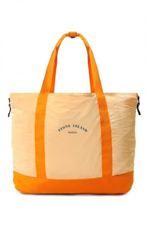Текстильная сумка-тоут Stone Island. Цвет: оранжевый