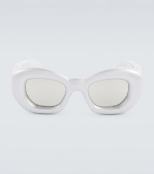Завышенные солнцезащитные очки-бабочки с эффектом металлик, серый Loewe